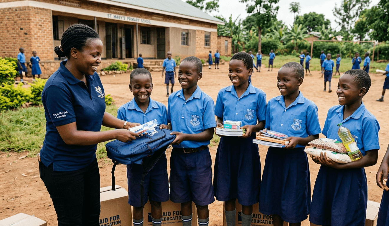 Happy children in Uganda